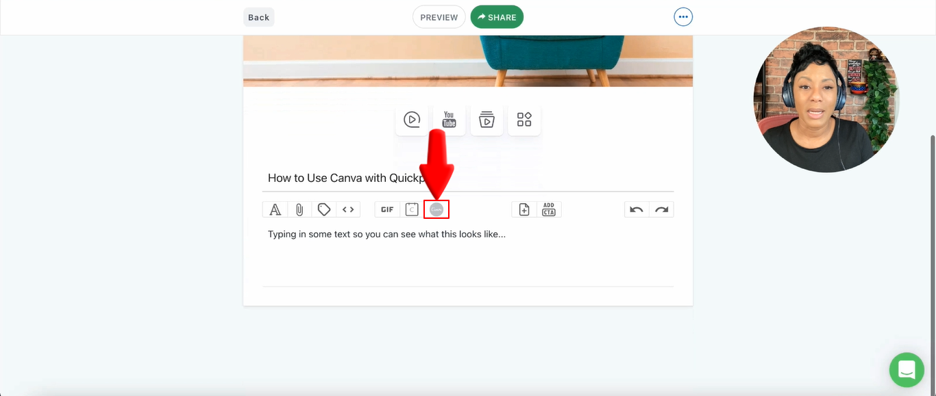 click canva button