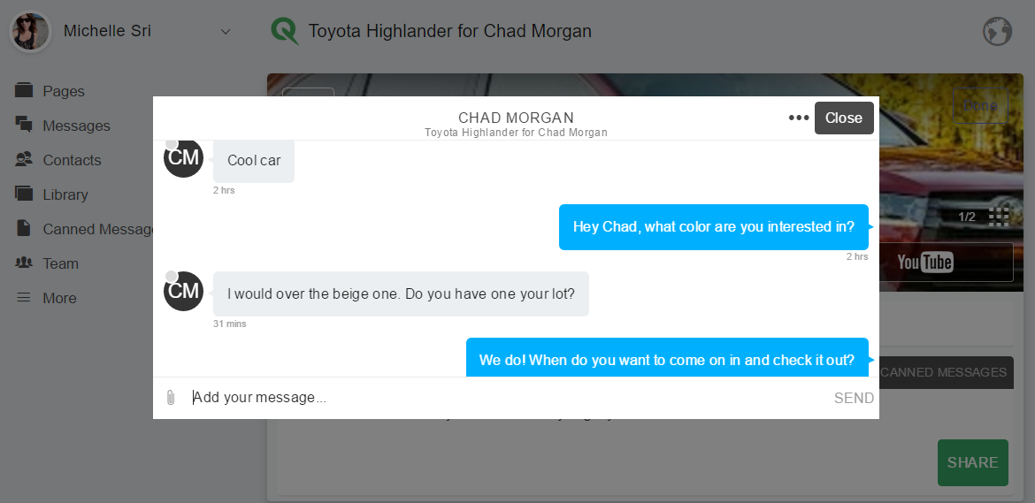 quickpage desktop chat