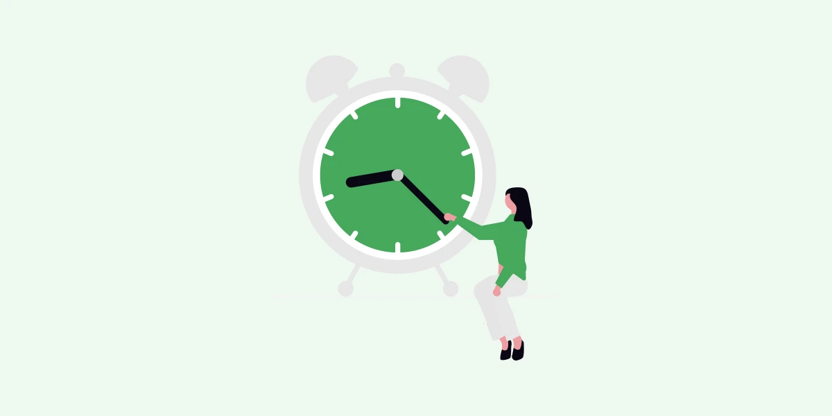 A stopwatch beside a video timeline, weighing up length